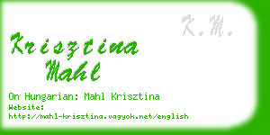 krisztina mahl business card